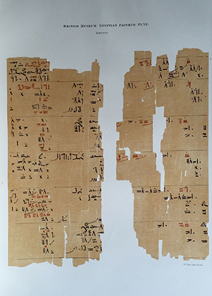 Image 12 of 27 for Facsimilé of the Rhind mathematical papyrus[newline]M0265b-12.jpg